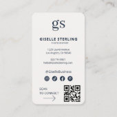 Photographer Photo QR Code Professional 名刺 (裏面)