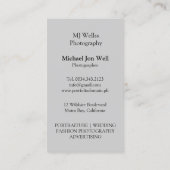 Photographer Professional 名刺 (裏面)