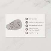 Photographer Rose Gold Foil Blush Beauty Abstract 名刺 (裏面)