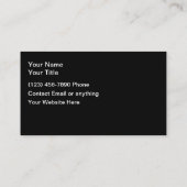 Photographer Simple Business Cards 名刺 (裏面)