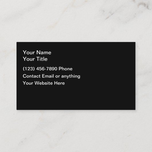 Photographer Simple Business Cards 名刺 (裏面)