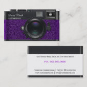 Photographer violet Camera Business card 名刺 (正面/裏面)
