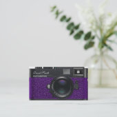 Photographer violet Camera Business card 名刺 (スタンド正面)