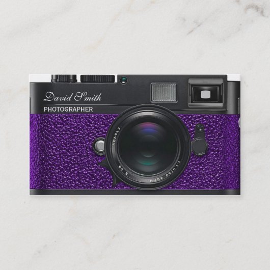 Photographer violet Camera Business card 名刺 (正面)