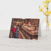 Photographic bulk candy store at Christmas time カード (黄色い花)