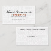 Photography 名刺 (正面/裏面)