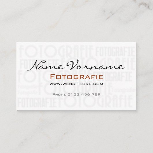 Photography 名刺 (正面)