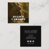 Photography Bold Typography Full photo  スクエア名刺 (正面/裏面)