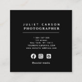 Photography Bold Typography Full photo  スクエア名刺 (裏面)