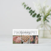 Photography Elegant Script Photo QR Code Logo 名刺 (スタンド正面)
