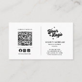 Photography Elegant Script Photo QR Code Logo 名刺 (裏面)