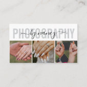 Photography Elegant Script Photo QR Code Logo 名刺 (正面)