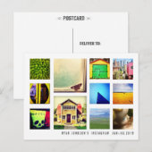 Photography Instagram DIY Square Photosテンプレート ポストカード (正面/裏面)