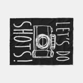 Photography Let's Do Shots Funny Camera Photograph フリースブランケット (正面(横))
