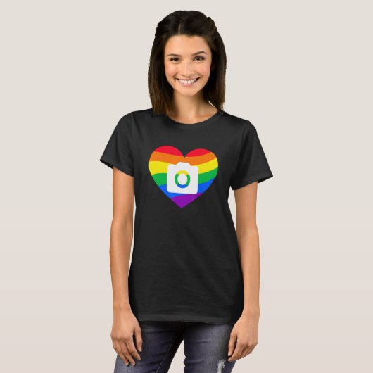 Photography Lover, Photographer Gift, Rainbow Came Tシャツ (正面フル)