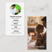 Photography Modern Minimal Simple Photo 名刺 (正面/裏面)