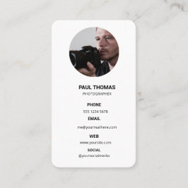 Photography Modern Minimal Simple Photo Business  名刺