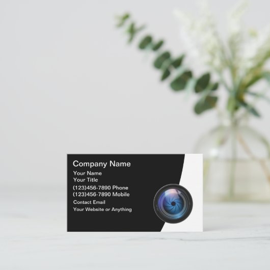 Photography Professional Business Cards Design 名刺 (スタンド正面)