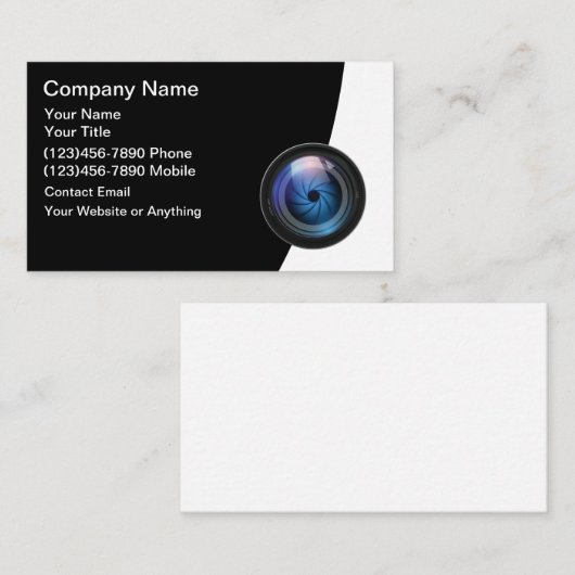Photography Professional Business Cards Design 名刺 (正面/裏面)