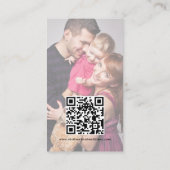 Photography Studio QRロゴ引用文2フォトオーバーレイ 名刺 (裏面)