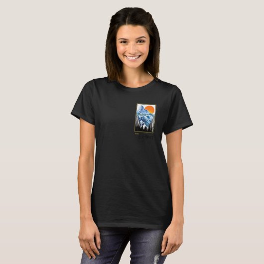 Photography term graphic Compression effect winter Tシャツ (正面フル)