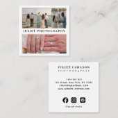 Photography wedding collage photo  スクエア名刺 (正面/裏面)