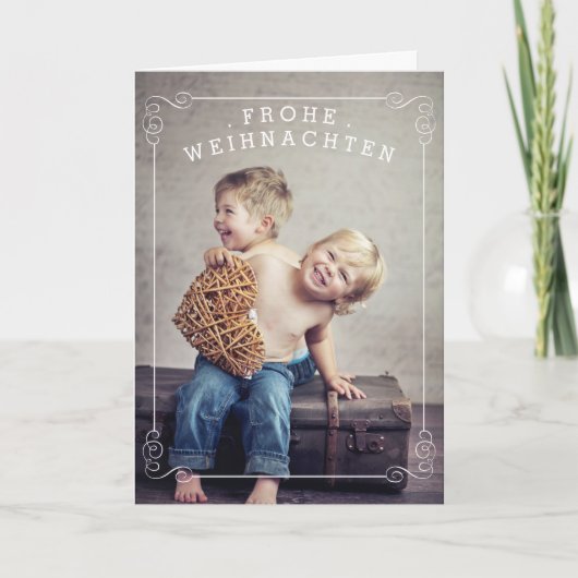 Photokarte der frohe Weihnachten シーズンカード (正面)