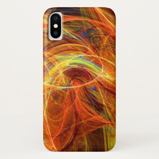 PHOTONオレンジ熱狂する色ピンク黄色フラクタルスワーズ Case-Mate iPhoneケース (裏面)