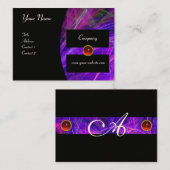PHOTONモノグラムジェムレッドパープル白黒 名刺 (正面/裏面)