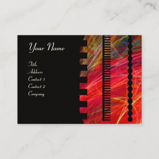 PHOTONモノグラム鮮やかブラックレッド 名刺 (正面)