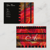 PHOTONモノグラム鮮やかブラックレッド 名刺 (正面/裏面)