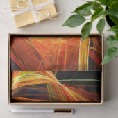 PHOTON熱狂する抽象芸術イエローオレンジのフラクタル渦巻き 薄葉紙 (ギフト)