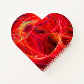 PHOTON熱狂する抽象芸術レッドイエローフラクタル、旋回 ノートブック (裏面)