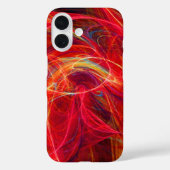 PHOTON熱狂する抽象芸術レッドイエローフラクタル、旋回 Case-Mate iPhoneケース (裏面)