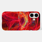 PHOTON熱狂する抽象芸術レッドイエローフラクタル、旋回 Case-Mate iPhoneケース (裏面 (横))