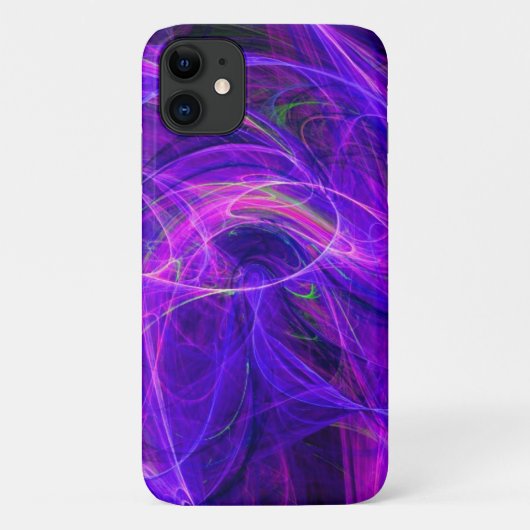 PHOTON 熱狂する Purple Blue Fractal Swirls Case-Mate iPhoneケース (裏面)