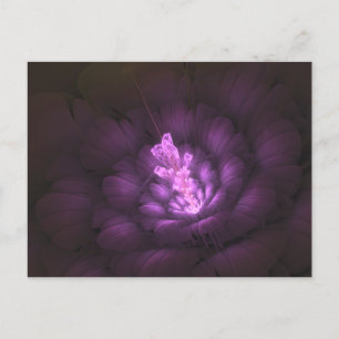 Photon Flower - Purple – デジタルフラクタルアートポスター ポストカード