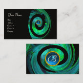 PHOTON SWIRL GEM モノグラム 黒 緑 青 名刺 (正面/裏面)