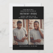 PhotoPop Bold Typography Graduation Party 招待状 (裏面)