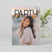 PhotoPop Chic Graduation Party 箔招待状 (立ち正面)