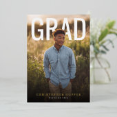 PhotoPop Contemporary Graduation Party 箔招待状 (立ち正面)