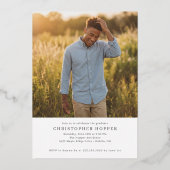 PhotoPop Contemporary Graduation Party 箔招待状 (裏面)