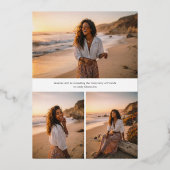 PhotoPop Minimal Year Overlay Graduation 箔招待状 (裏面)