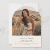 PhotoPop Modern Arch Photo Graduation Party 招待状 (裏面)