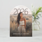 PhotoPop Modern Arch Photo Graduation Party 招待状 (スタンド正面)