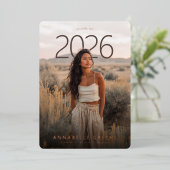 PhotoPop Modern Arch Photo Graduation Party 箔招待状 (立ち正面)