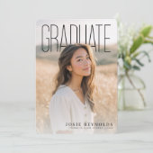 PhotoPop Modern Photo Collage Graduation Party 招待状 (スタンド正面)