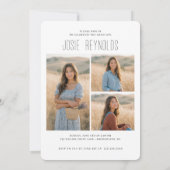 PhotoPop Modern Photo Collage Graduation Party 招待状 (裏面)