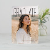 PhotoPop Modern Photo Collage Graduation Party 箔招待状 (立ち正面)