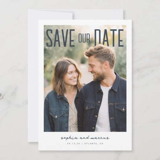 PhotoPop Save Our Date モダン デザイン セーブザデート (正面)